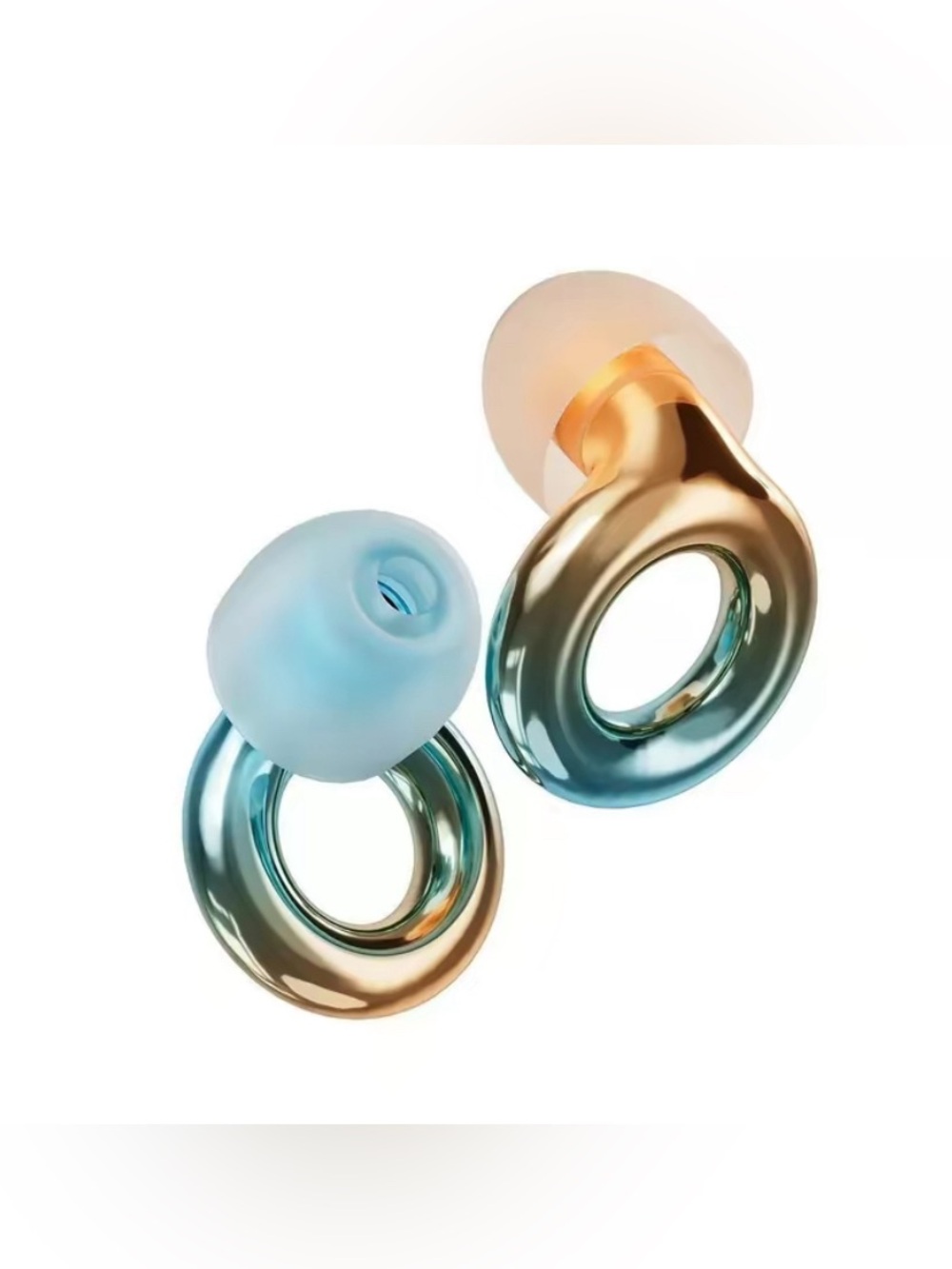 New Loop Coachella Experience 2 Earplugs  Blue & Peach gold carrying case box
